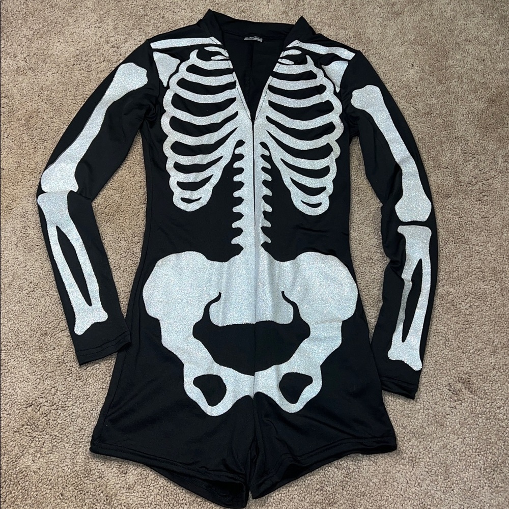 SPIRIT Halloween Long Sleeve Skeleton Romper